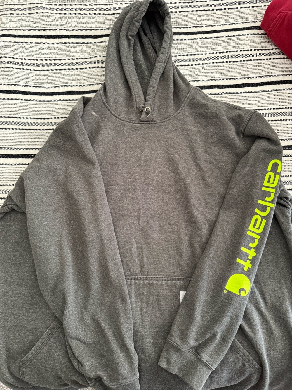 Carhartt Midweight Pullover Hoodie Men’s 3XL Tall Grey Loose Fit
